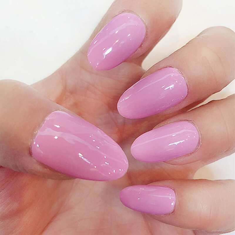 

2sheets Solid Nail Sticker, Pink