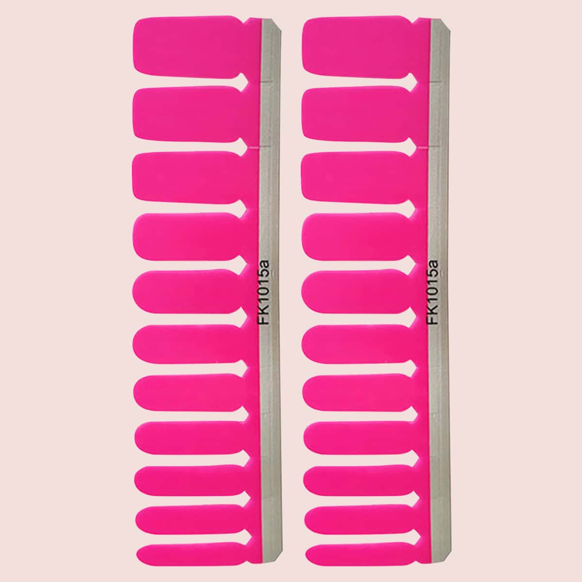 

2sheets Solid Nail Sticker, Hot pink