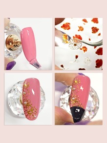 1 ark Line Art Nail Art Sticker Nail Stickers DIY - Svart - Visa 3