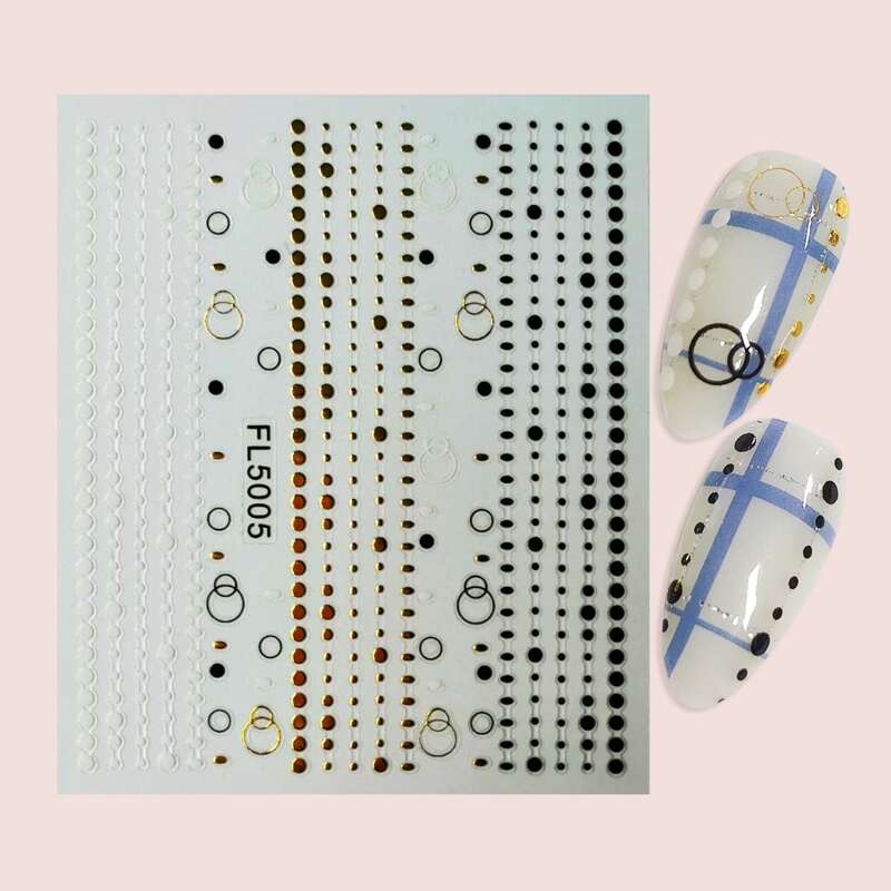 

1sheet Polka Dot Nail Art Sticker, Multicolor