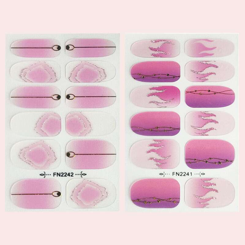 

2sheets Fire Pattern Nail Sticker, Multicolor