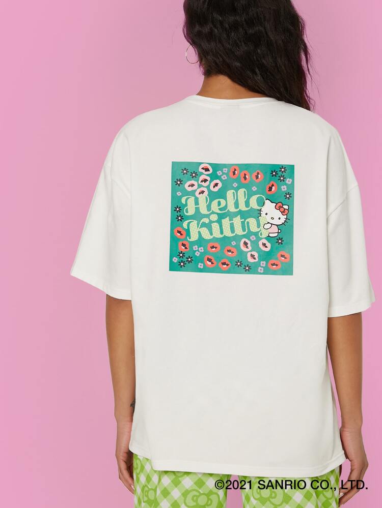 shein x hello kitty and friends letter cartoon graphic drop shoulder tee for sale australia new collection online shein australia