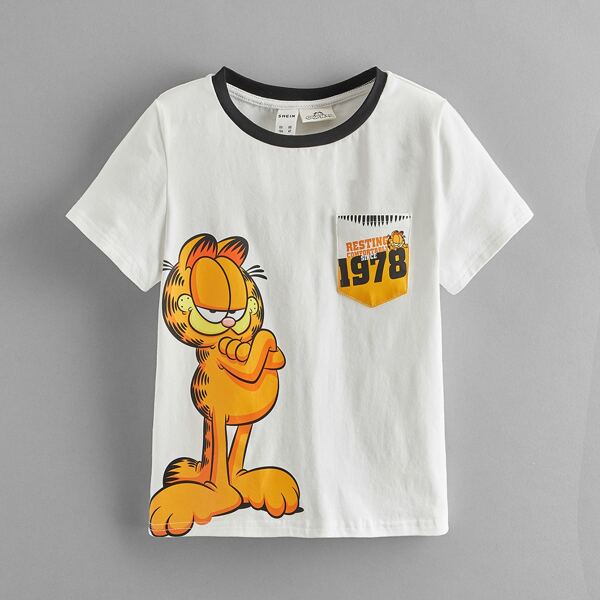 

Toddler Boys Cartoon Graphic Tee, White
