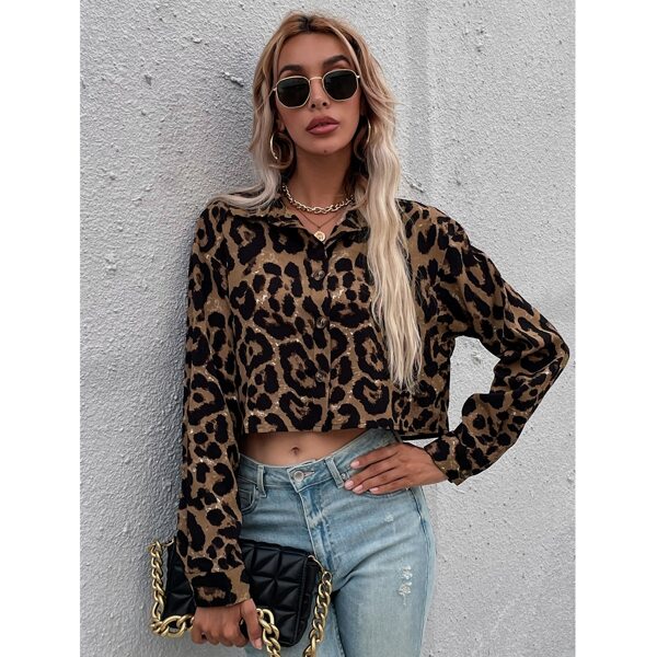 

Leopard Button Blouse, Multicolor