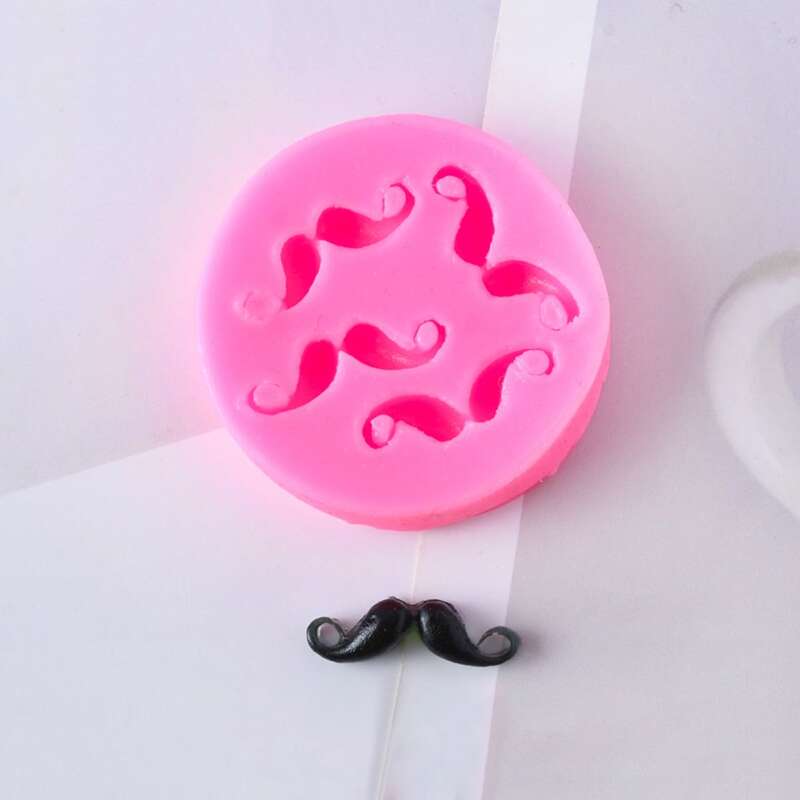 

1pc Moustache Design Mold, Pink