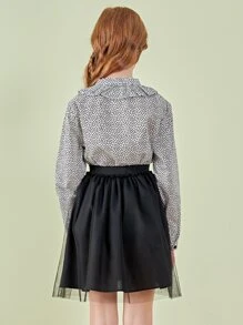 SOLOCOTE Dziewczęce Bluzki Zmarszczony Ditsy Kwiatowy Boho