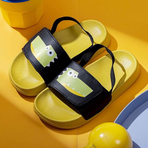 

Toddler Kids Cartoon Graphic Slingback Slides, Multicolor