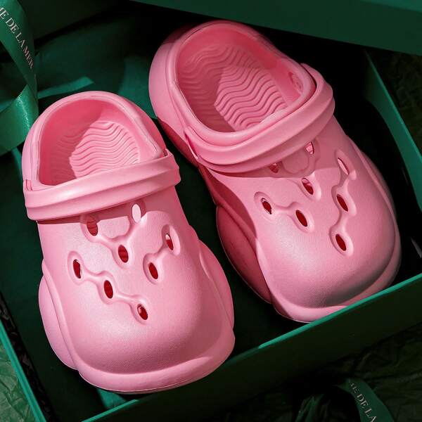 

Toddler Kids Hollow Out Vented Clogs, Pink