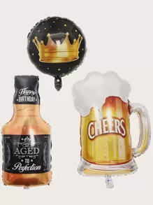 1包生日派對裝飾氣球，酒杯造型 - 彩色 - 查看 1