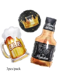 1包生日派對裝飾氣球，酒杯造型 - 彩色 - 查看 2