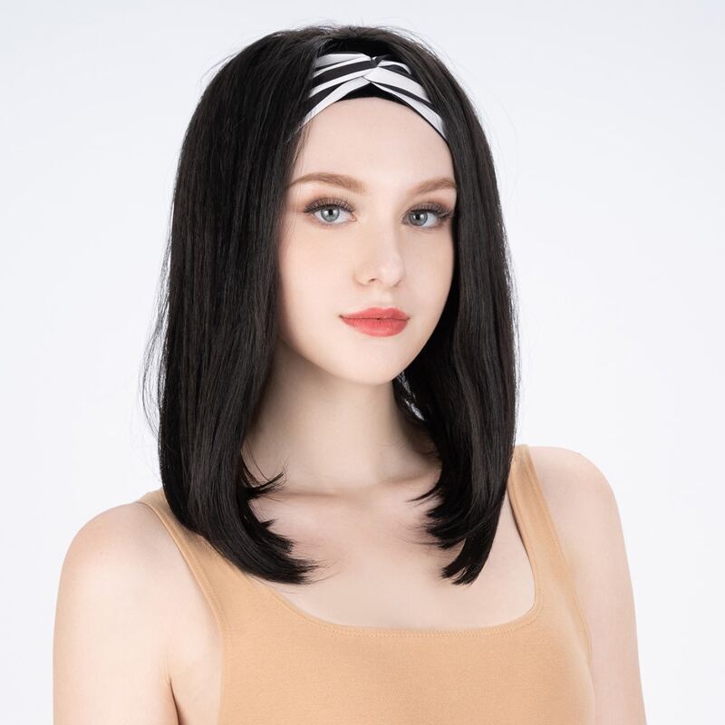 

Natural Straight Wig, Black