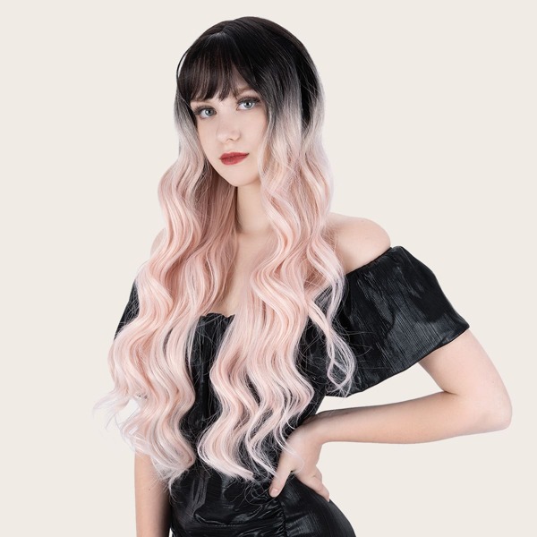 

Ombre Long Curly Wig, Multicolor