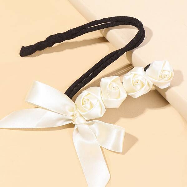 

Flower Decor Hair Accessory, White