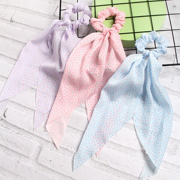 

3pcs Scarf Hair Tie, Multicolor