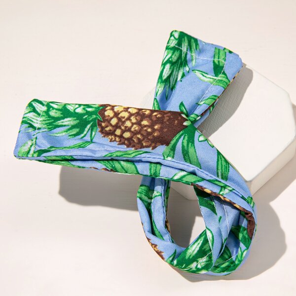 

Pineapple Print Hair Tie, Baby blue