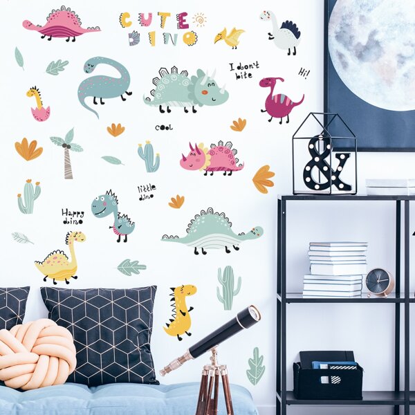 

Dinosaur Print Kids Wall Sticker, Multicolor