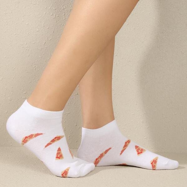 

Graphic Ankle Socks, White