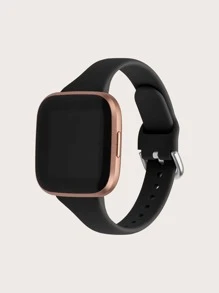 Dây đeo đồng hồ silicon tương thích với Fitbit - màu đen - Xem 1