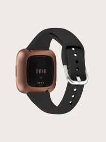 Dây đeo đồng hồ silicon tương thích với Fitbit - màu đen - Xem 2