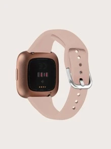 Dây đeo đồng hồ silicon tương thích với Fitbit - Bụi hồng - Xem 2