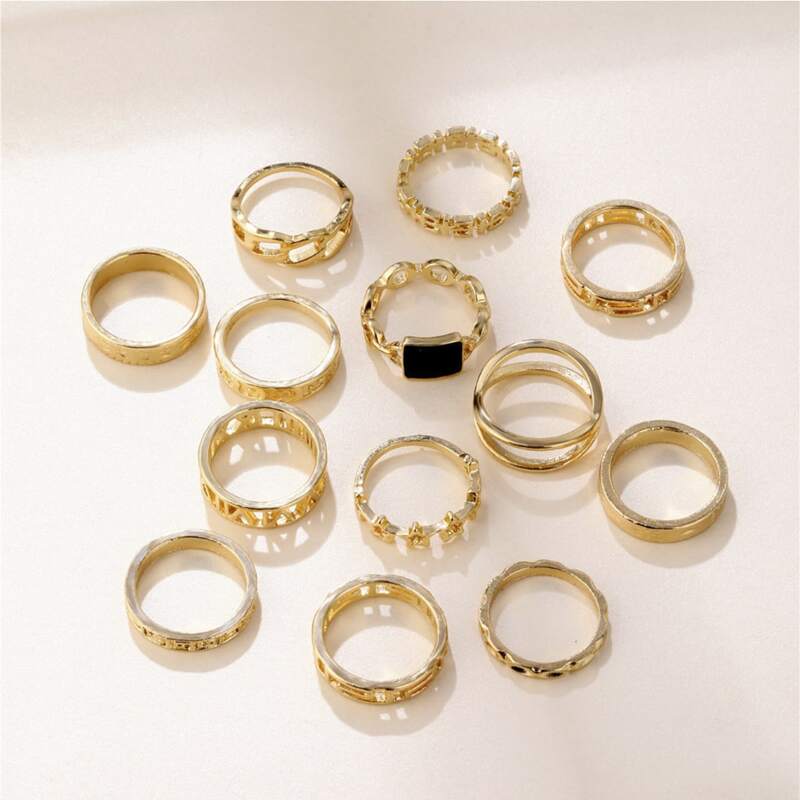 

13pcs Minimalist Ring, Gold