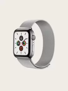 حزام الساعة متوافق مع Apple Watch موحدة اللون فلز