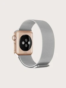 حزام الساعة متوافق مع Apple Watch موحدة اللون فلز