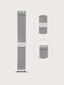 حزام الساعة متوافق مع Apple Watch موحدة اللون فلز