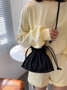 תיק שרוך עם שרוך - שחור - ראה 2