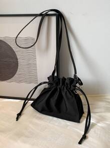 תיק שרוך עם שרוך - שחור - ראה 3