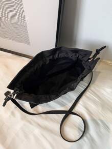 תיק שרוך עם שרוך - שחור - ראה 4