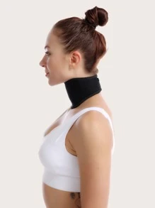 1 pieza protector de cuello de poliéster negro - Negro - Ver 3