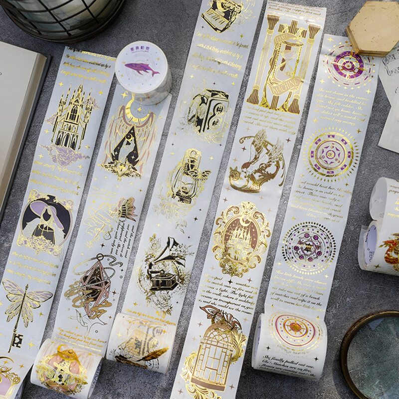 

1roll Hot Stamping Random Washi Tape, Multicolor