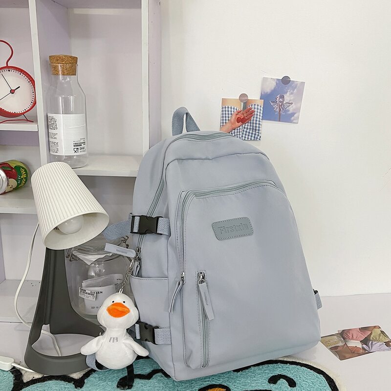 

1pc Zip Front Backpack, Blue