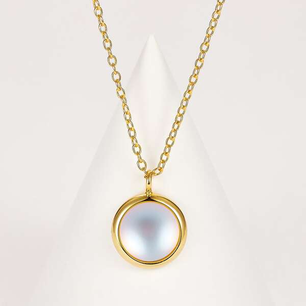 

18K Gold Plated Stone Charm Necklace