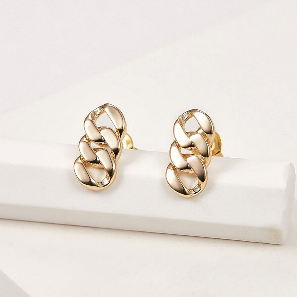 

14K Gold Plated Chain Design Earrings