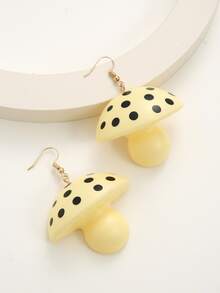 Pendientes largos con diseño de seta - Multicolor - Ver 2