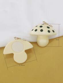 Pendientes largos con diseño de seta - Multicolor - Ver 4