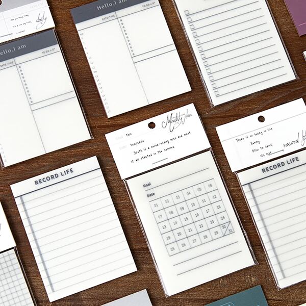 

1pc Schedule Random Sticky Note, Multicolor