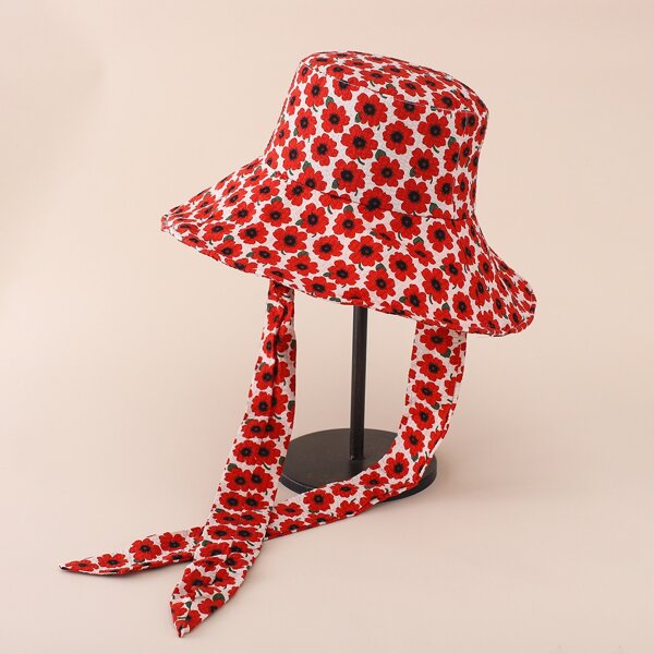 

Flower Print Hat, Multicolor