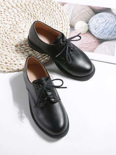 1pair Boys' Minimalist Style Oxford Flat Casual Shoes