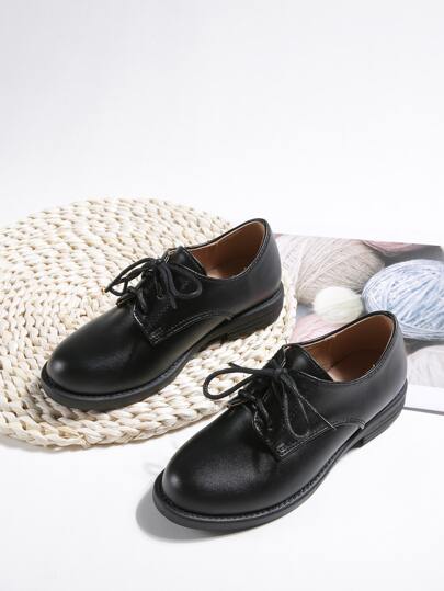 1pair Boys' Minimalist Style Oxford Flat Casual Shoes