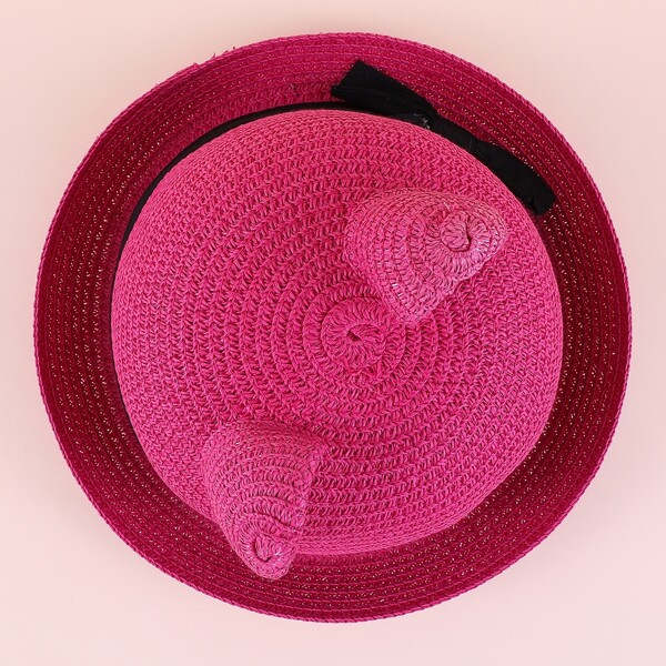 

Bow Detail Hat, Hot pink