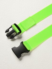 Release Buckle Tape Belt - Lime Green - View 4