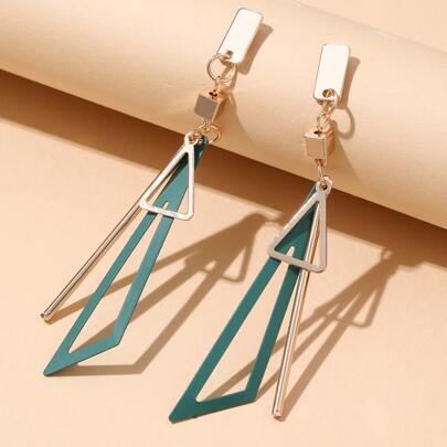 Geo Decor Drop Earrings