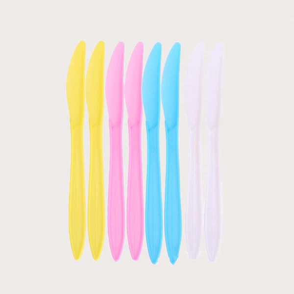 

8pcs Disposable Mini Plastic Scraper, Multicolor