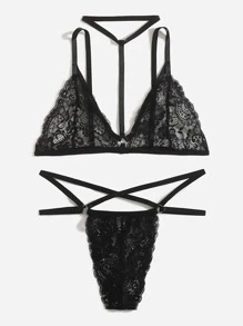 Lencería Sexy para Mujeres Transparente Liso Sexy - Negro - Ver 1