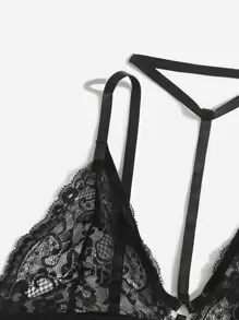 Lencería Sexy para Mujeres Transparente Liso Sexy - Negro - Ver 3