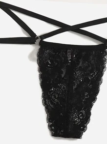 Lencería Sexy para Mujeres Transparente Liso Sexy - Negro - Ver 4