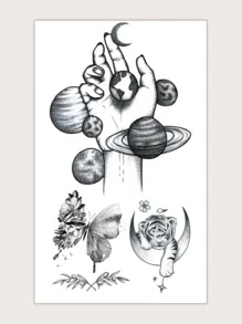 1sheet Planet Tattoo Sticker